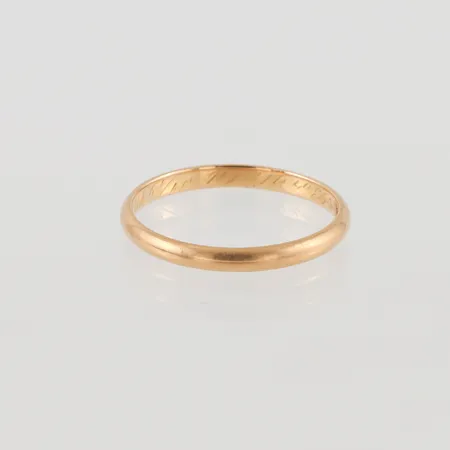 Slät ring, Ø21, bredd: 2,7mm, gravyr, 20K, 3,1g.