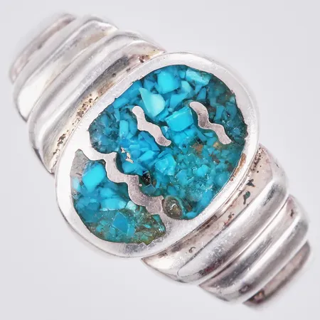 Ring med stenar stl: 17¼, bredd ca 2-11mm, silver Vikt: 3,2 g