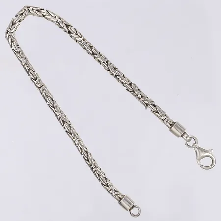 Armband rundad kejsarlänk 18cm bredd 4mm något trögt lås silver 925/1000  Vikt: 10,6 g