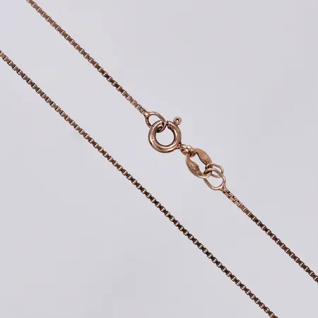 Kedja Venezia förgylld längd: ca 37cm, bredd: ca 1mm, silver 925/1000 Vikt: 2,1 g