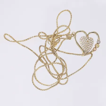 Halscollier defekt, halskedja 18K hänge 14K Vikt: 3,2 g