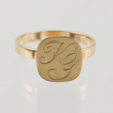 Klackring, Ø21½, bredd: 3,3-13,6mm, 14K, 4,9g.