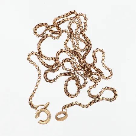 Kedja Venezia 44cm, bredd: 1mm, defekt lås, skevheter, 8K Vikt: 2,8 g