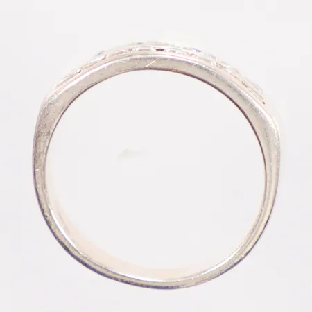 Ring Ø15¾ små vita stenar, silver 925/1000 Vikt: 3,4 g