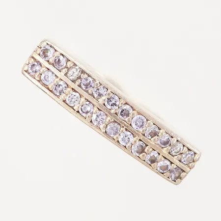 Ring med vita stenar stl17½, fattning 25 x 6,5mm, 925/1000 Silver.  Vikt: 8,1 g