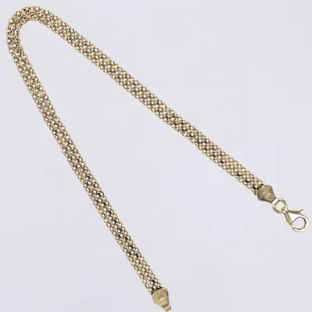 Armband längd 19cm bredd 4mm GHA mindre bruksslitage 18K Vikt: 4 g