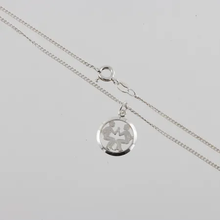 Halssmycke med horoskopbild, Pansar 42cm, silver Vikt: 3 g