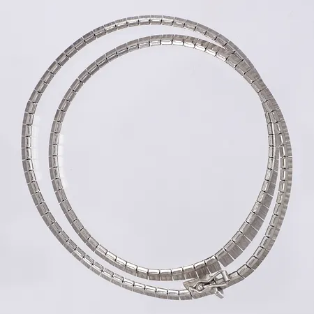 Halskedja 42cm bredd 4-9mm silver 925/1000 Vikt: 23,9 g