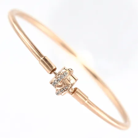 Armband Pandora ALE,  stelt öppningsbart, innermått 19cm, bredd: 2mm, stenar i lås, rosésilver 925/1000 Vikt: 7,9 g