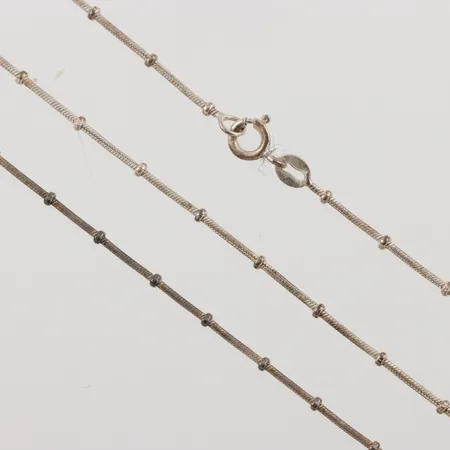 Kedja 39cm, samt armband 19cm925/1000 silver, 6,2g.