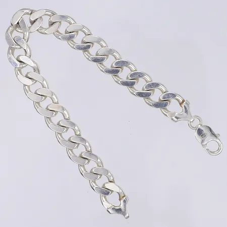 Armband pansarlänk 21cm bredd 12mm silver 925/1000  Vikt: 41,6 g