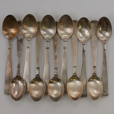11 Kaffeskedar, 12cm, 830/1000 Silver 180,9g.