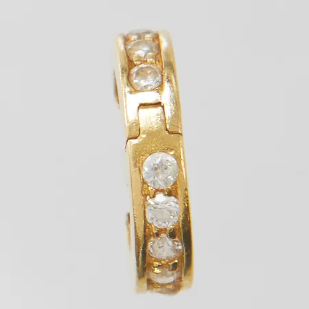 Udda örhänge med vita stenar, ca 3,5x3mm, 18K Vikt: 1,3 g