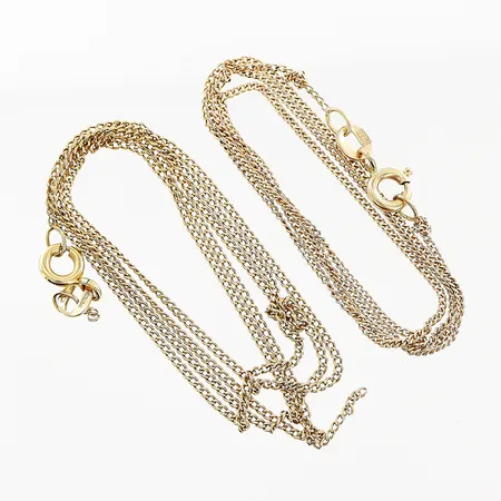 2 kedjor, defekter, 18K Vikt: 3,4 g