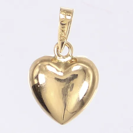 Hänge i form av hjärta höjd 17mm inkl öglan 18K Vikt: 1 g