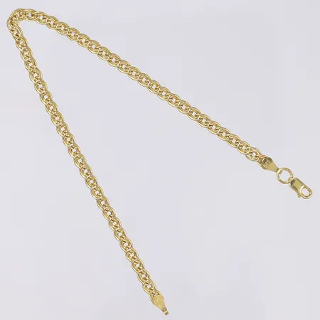 Armband längd 19cm bredd 3mm 14K Vikt: 2,1 g