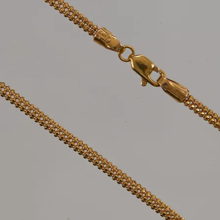 Kedja 42cm, bredd:3mm, 21K 11,9g.