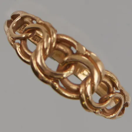 Ring Bismarck Ø18, bredd:8mm, 18K 2,4g.