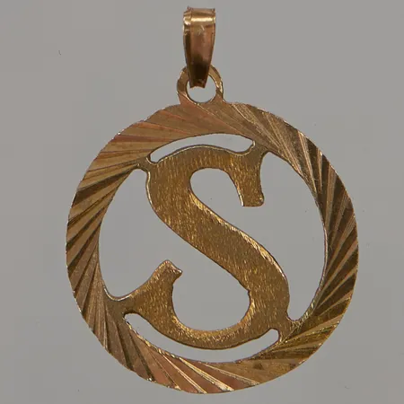 Hänge "S", 20mm, 14K 1,5g.