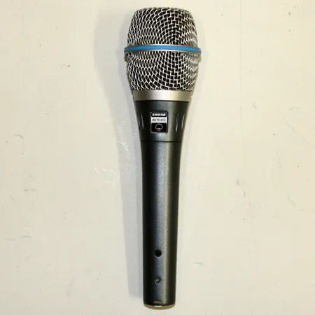 Mikrofon Shure beta 87A, superkaradoid, fantommatad 3-lagers vindskydd, fodra, originalkartong.