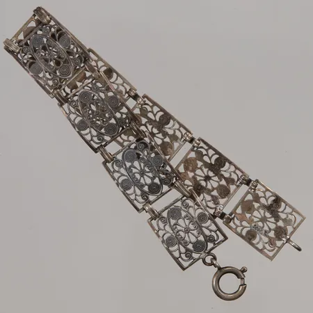 Armband filigrandekor, ca 18cm, bredd:14mm, 835/1000 Silver 11,0g.
