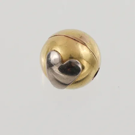 Lås till pärlcollier, Ø11,1mm, vitguldsdetalj, 18K, 4,0g.