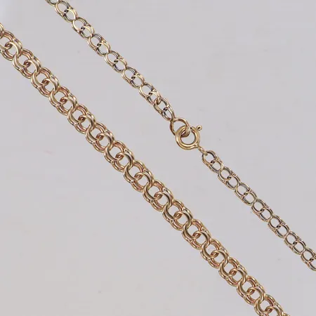 Collier doserad Bismarck, längd 45,5cm, bredd 3,5-5,6mm, 18K  Vikt: 12 g