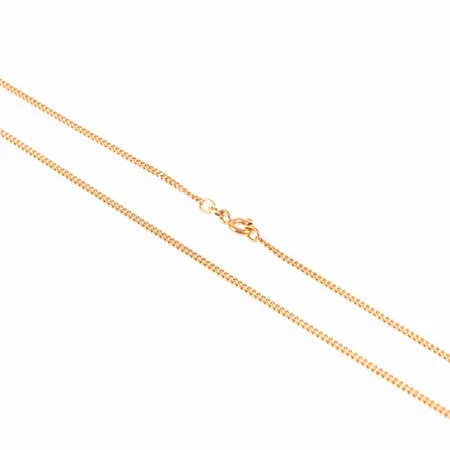 Kedja Pansar i 18K guld. Den är 50 cm lång, 1,9 mm bred och väger 7,0g. Fint skick. Stämplad Balestra, 750. Springring. 