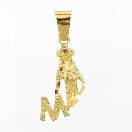 Hänge hand med bokstav, 33mm, 18K Vikt: 1,1 g