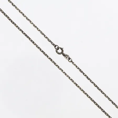 Kedja Ankarlänk 41cm, bredd 1,5mm, oxiderat, silver.  Vikt: 2,9 g