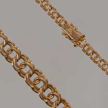 Collier Bismarck 42,5cm, bredd:4-8mm, 18K 20,3g.