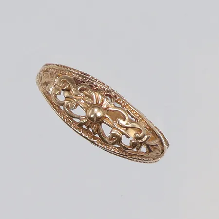 Ring med mönster stl 18, bredd 1-6mm, 18K Vikt: 2,2 g