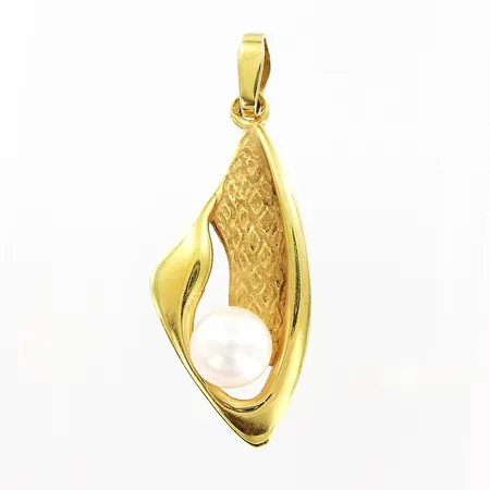 Hänge med odlad pärla, 1,5-31mm, 18K Vikt: 2,3 g