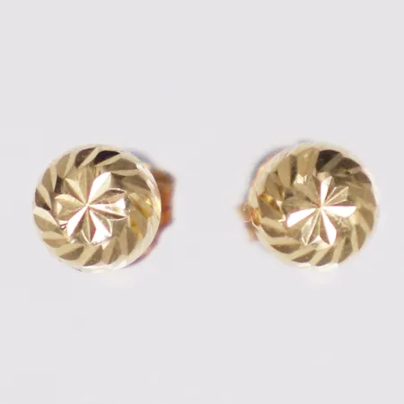 Ett par örhängen kulor, 4mm, lös stopp, 18K  Vikt: 0,5 g