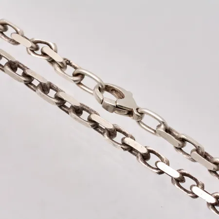 Kedja i silver, 50cm, Ankar, bredd 5,3mm, 925/1000, vikt 45,13g.