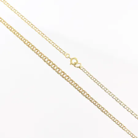 Collier doserad Bismarck, 45cm, bredd 2-3,5mm, lagad vid lås, 18K Vikt: 3,7 g