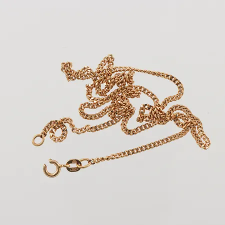 Kedja pansar, 42,5cm, defekt lås, 18K, 4,8g.