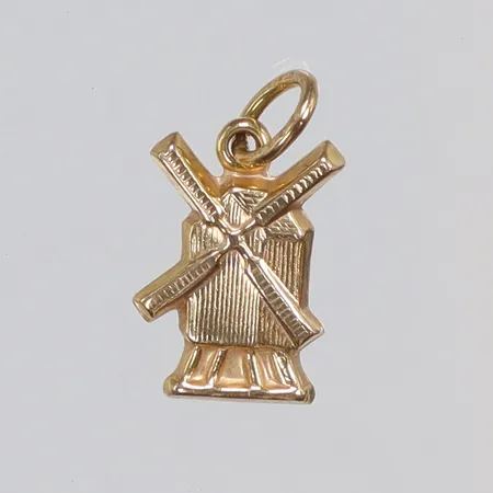 Hänge i form av väderkvarn 8x15mm inklusive hängöglan 18K Vikt: 0,5 g
