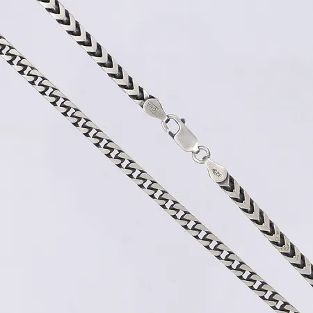 Halskedja 50,5cm bredd 4mm silver 925/1000  Vikt: 33 g