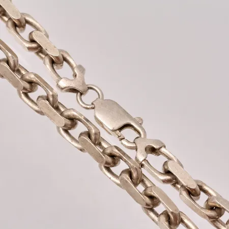 Kedja i silver, 50cm, Ankar, bredd 6,5mm, 925/1000, vikt 70,52g.