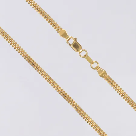 Kedja längd 50cm bredd 2mm 21K Vikt: 8,2 g