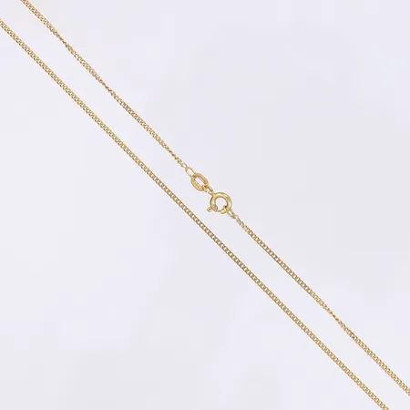 Halskedja pansarlänk Balestra 46cm bredd 1mm 18K  Vikt: 2,6 g