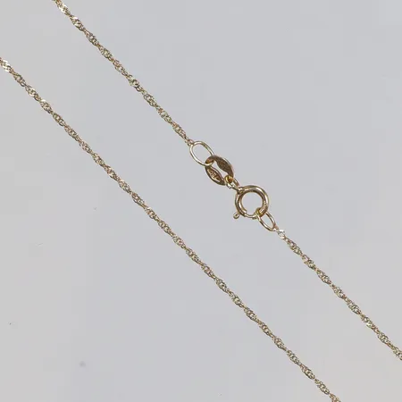 Kedja Singapore, längd 52cm, bredd ca 1mm, 18K Vikt: 1 g