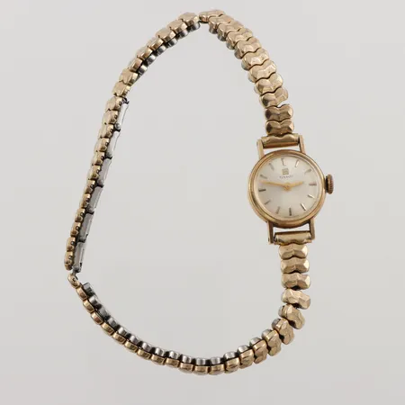 Damur Tissot 14K, 17mm, manuell, defekt flexband, inga tillbehör.