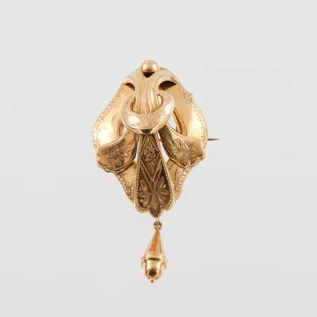 Brosch, 60x30mm, 18K, 5,6g.