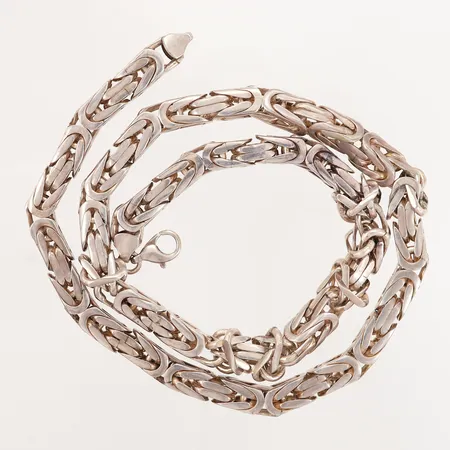 Kejsar kejsarlänk längd 60cm, bredd:8mm, defekta länkar, 925/1000 Silver Vikt: 206 g