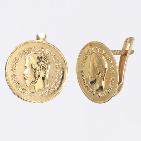  Ett par örhängen Ø14mm 18K Vikt: 1,9 g