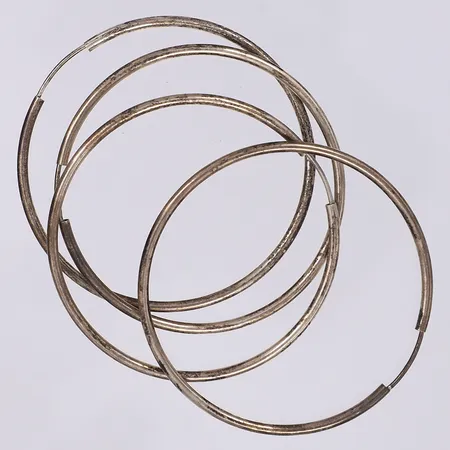 4 Örhängen 2 par Ø50mm silver 925/1000 Vikt: 4,8 g