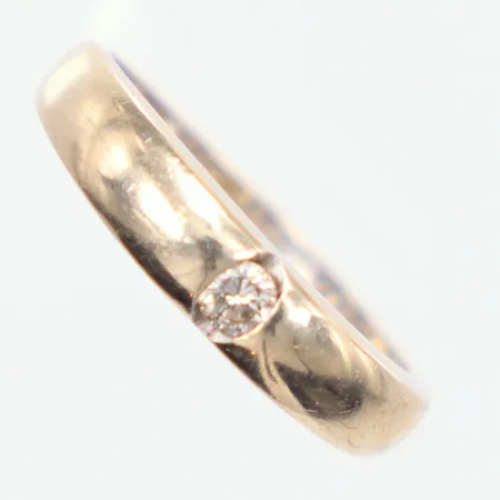 Ring vitguld diamant 0.23 ct Ø20½ , gravyr 18k Vikt: 7,7 g