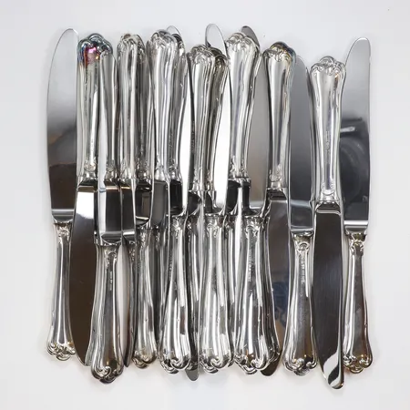 15 knivar, silver, 830/1000, bruttovikt 827,4g Vikt: 827,4 g